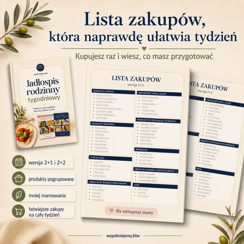 Gotowy jadłospis rodzinny na lato — tydzień 1