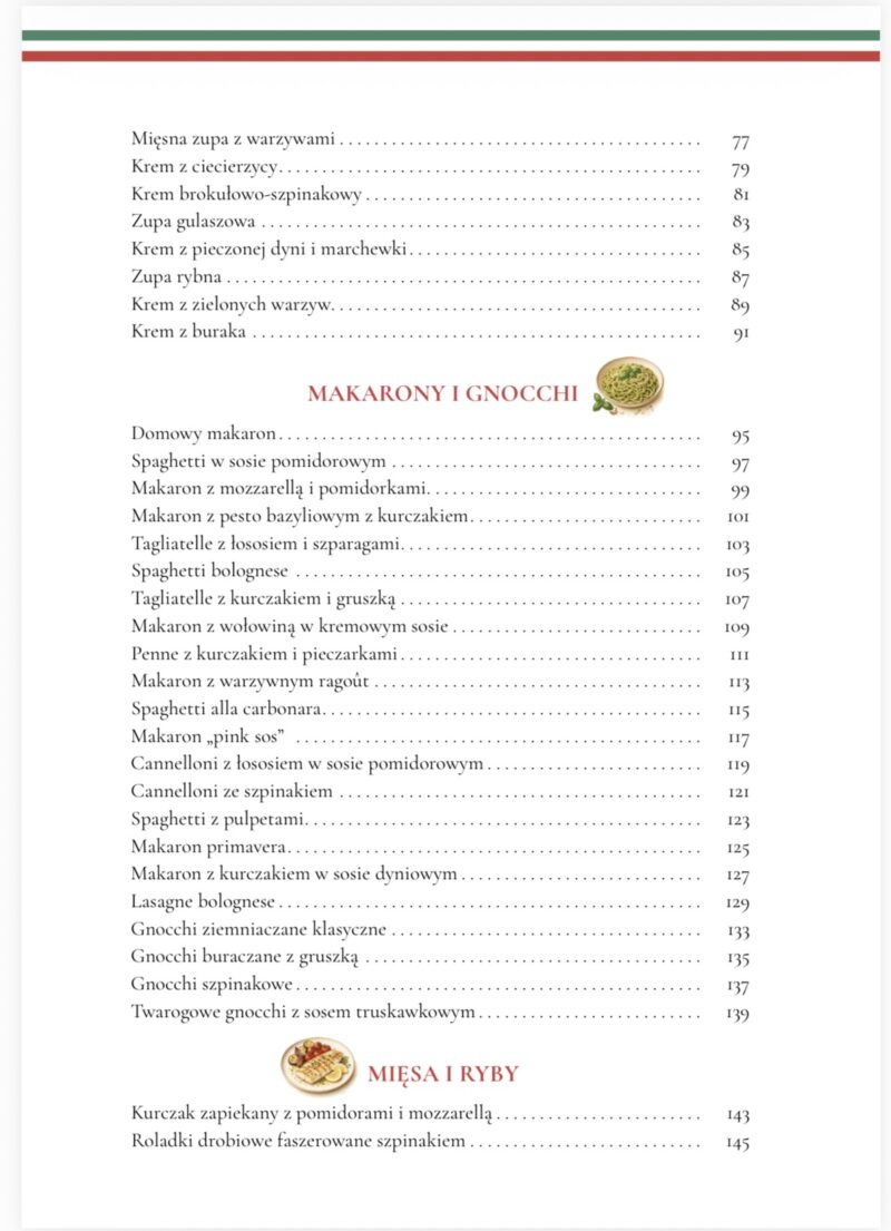 Screenshot E-BOOK "Włoskie smaki z dzieckiem przy stole"